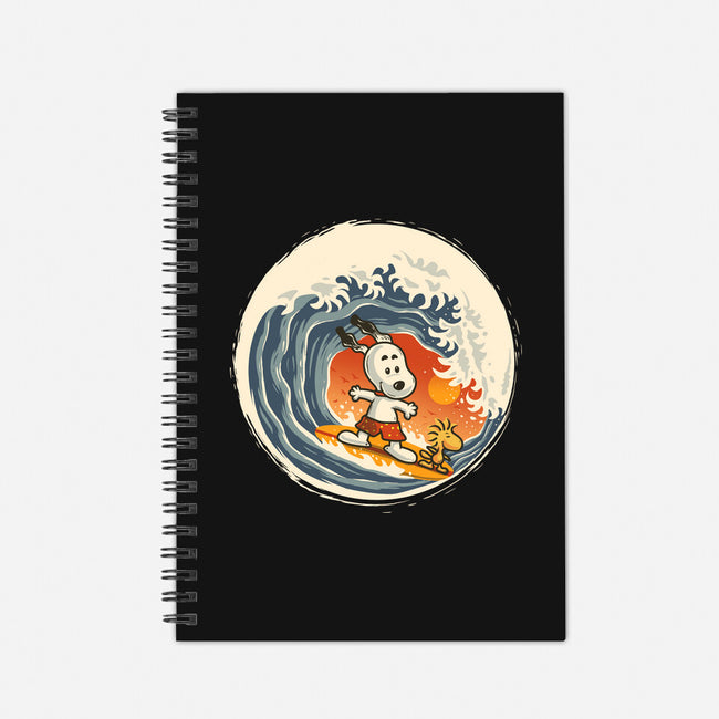 Surfing Beagle-None-Dot Grid-Notebook-erion_designs