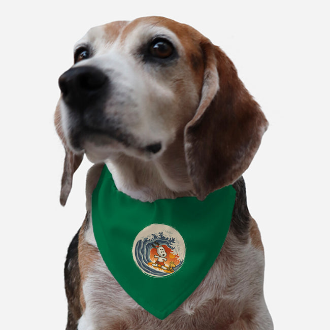 Surfing Beagle-Dog-Adjustable-Pet Collar-erion_designs