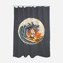 Surfing Beagle-None-Polyester-Shower Curtain-erion_designs