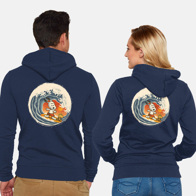 Surfing Beagle-Unisex-Zip-Up-Sweatshirt-erion_designs