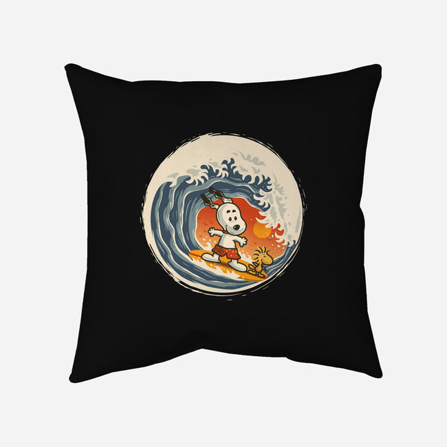 Surfing Beagle-None-Non-Removable Cover w Insert-Throw Pillow-erion_designs