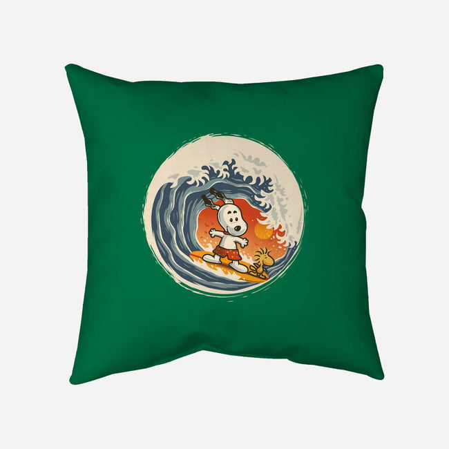 Surfing Beagle-None-Removable Cover-Throw Pillow-erion_designs