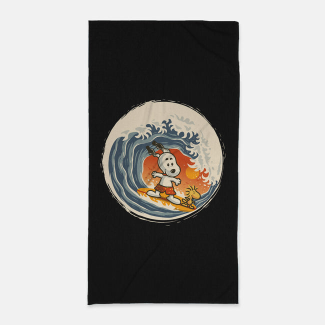 Surfing Beagle-None-Beach-Towel-erion_designs