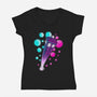 Neon Who-Womens-V-Neck-Tee-nickzzarto