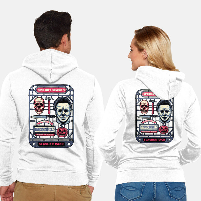 Slasher Kit-Unisex-Zip-Up-Sweatshirt-glitchygorilla