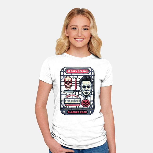 Slasher Kit-Womens-Fitted-Tee-glitchygorilla