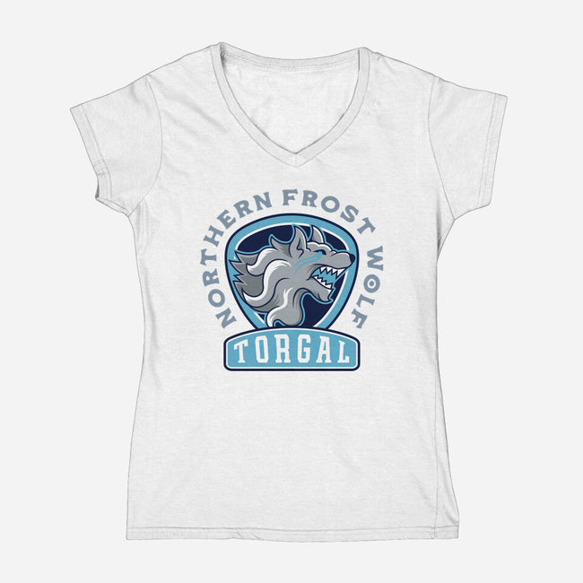 Torgal Emblem-Womens-V-Neck-Tee-LAGELANTEE