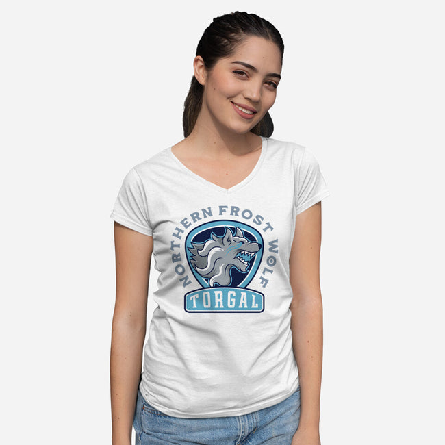 Torgal Emblem-Womens-V-Neck-Tee-LAGELANTEE