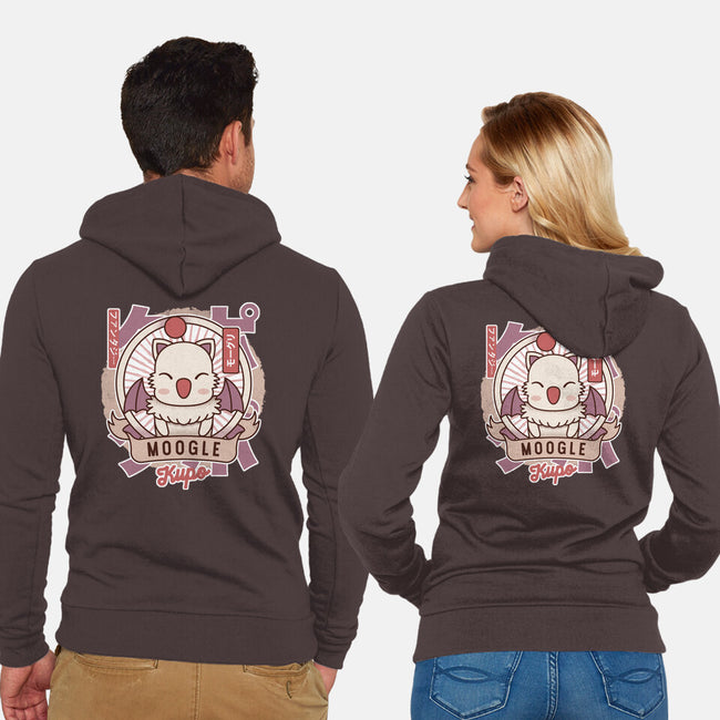 Moogle Retro-Unisex-Zip-Up-Sweatshirt-LAGELANTEE