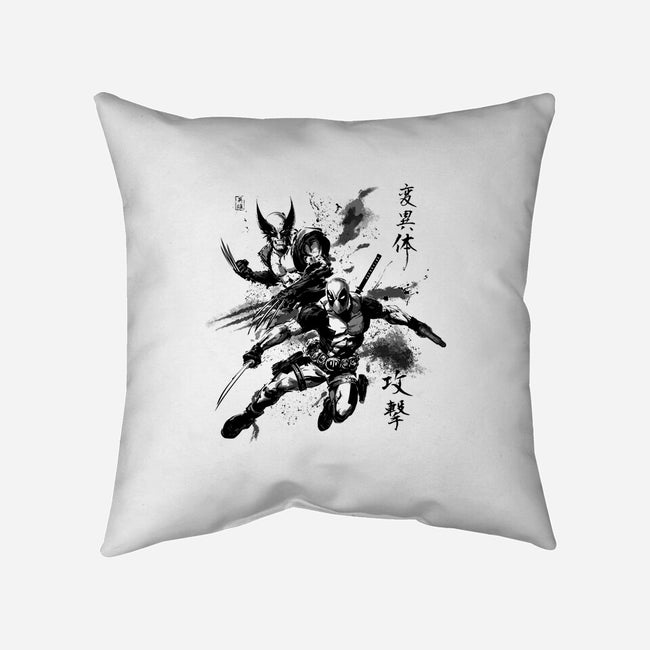 Mutants In Action-None-Non-Removable Cover w Insert-Throw Pillow-ddjvigo