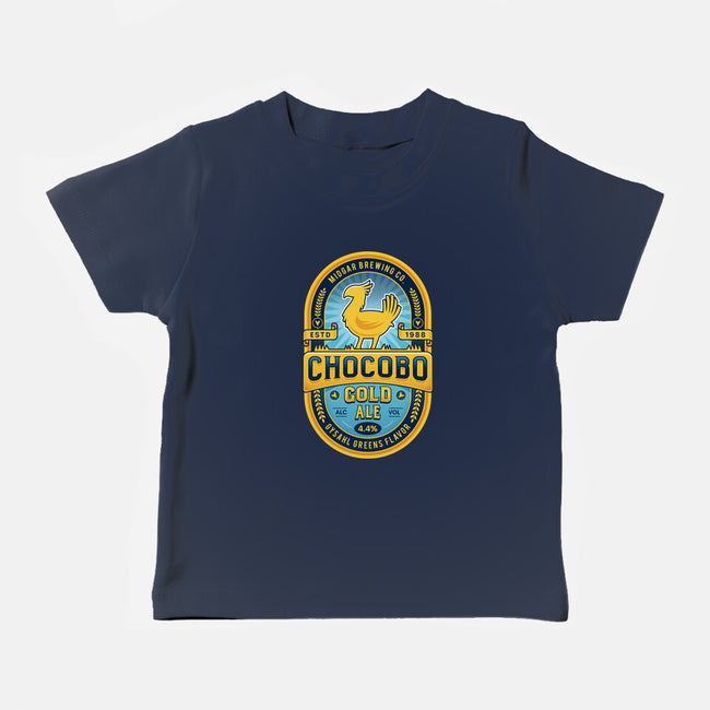 Chocobo Gold Beer Emblem-Baby-Basic-Tee-LAGELANTEE