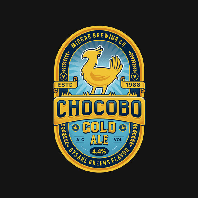 Chocobo Gold Beer Emblem-Unisex-Basic-Tee-LAGELANTEE