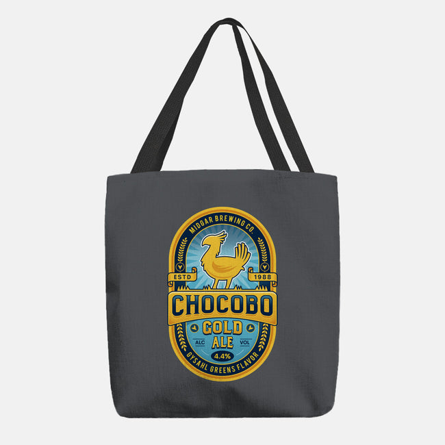 Chocobo Gold Beer Emblem-None-Basic Tote-Bag-LAGELANTEE