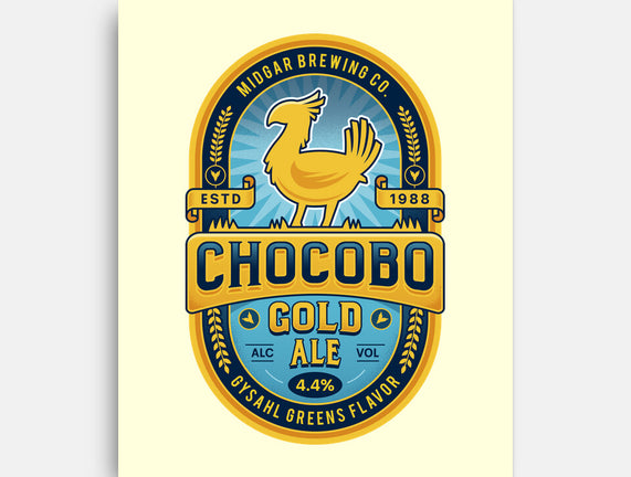 Chocobo Gold Beer Emblem