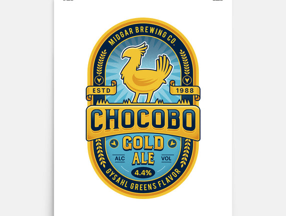 Chocobo Gold Beer Emblem