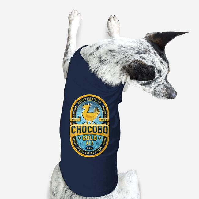 Chocobo Gold Beer Emblem-Dog-Basic-Pet Tank-LAGELANTEE