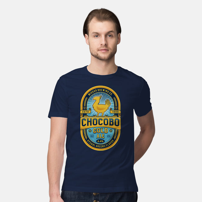 Chocobo Gold Beer Emblem-Mens-Premium-Tee-LAGELANTEE