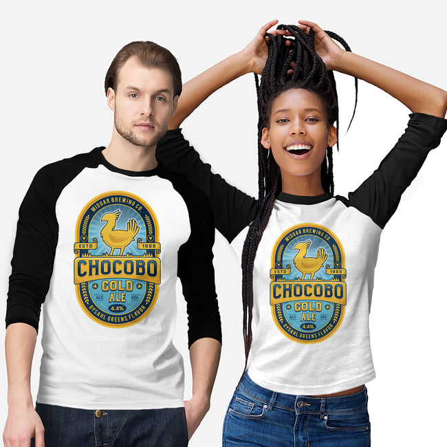 Chocobo Gold Beer Emblem-Unisex-Baseball-Tee-LAGELANTEE