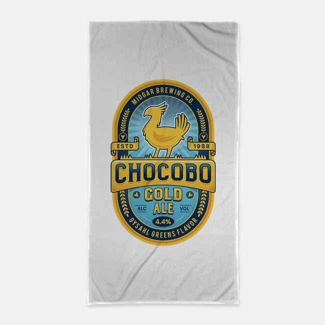 Chocobo Gold Beer Emblem-None-Beach-Towel-LAGELANTEE