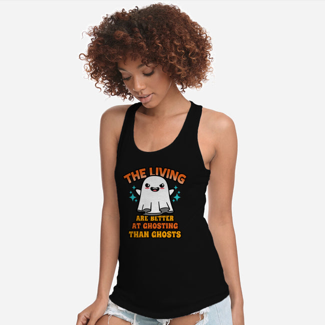 The Living Are Better At Ghosting-Womens-Racerback-Tank-Boggs Nicolas