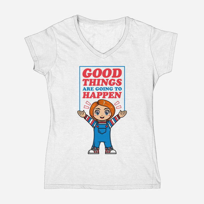 Good Things-Womens-V-Neck-Tee-krisren28