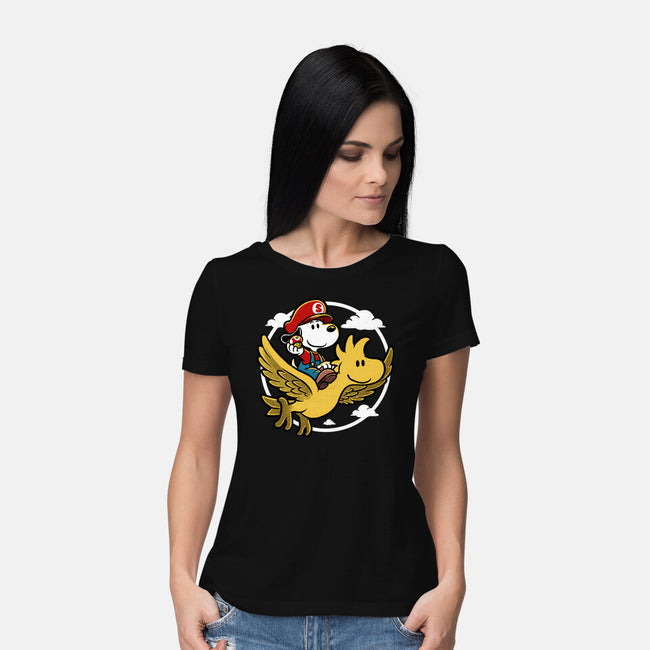 Super Beagle Bros-Womens-Basic-Tee-Studio Mootant