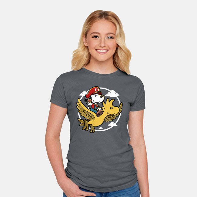 Super Beagle Bros-Womens-Fitted-Tee-Studio Mootant