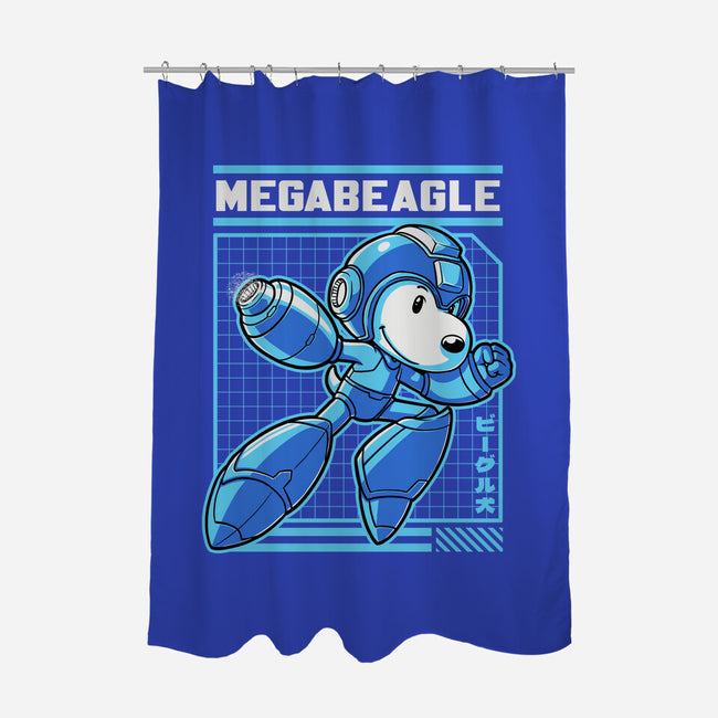 Mega Beagle Videogame-None-Polyester-Shower Curtain-Studio Mootant