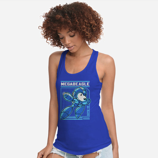 Mega Beagle Videogame-Womens-Racerback-Tank-Studio Mootant