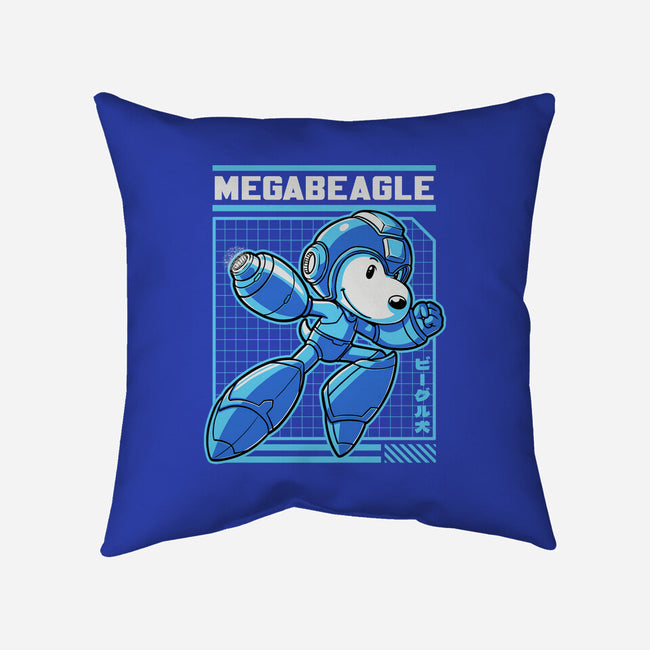 Mega Beagle Videogame-None-Removable Cover-Throw Pillow-Studio Mootant