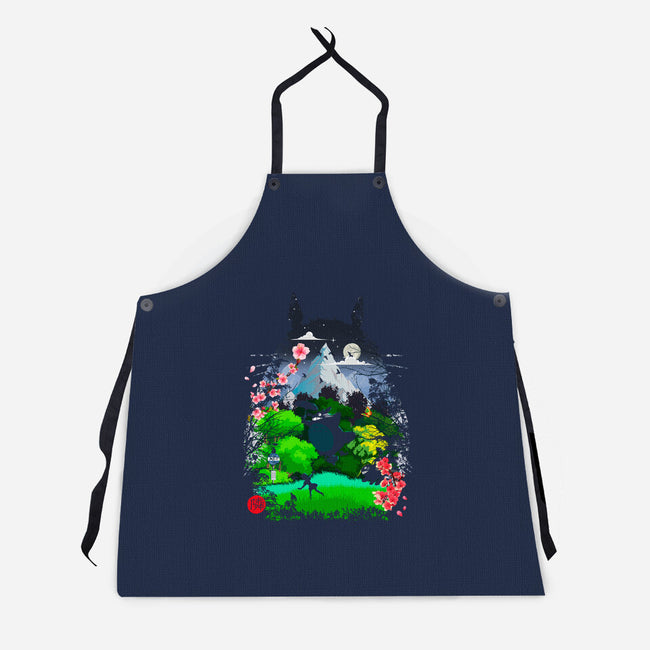 Neighbors And Friends-Unisex-Kitchen-Apron-Arinesart