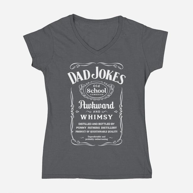 Dad Jokes Distillery-Womens-V-Neck-Tee-retrodivision