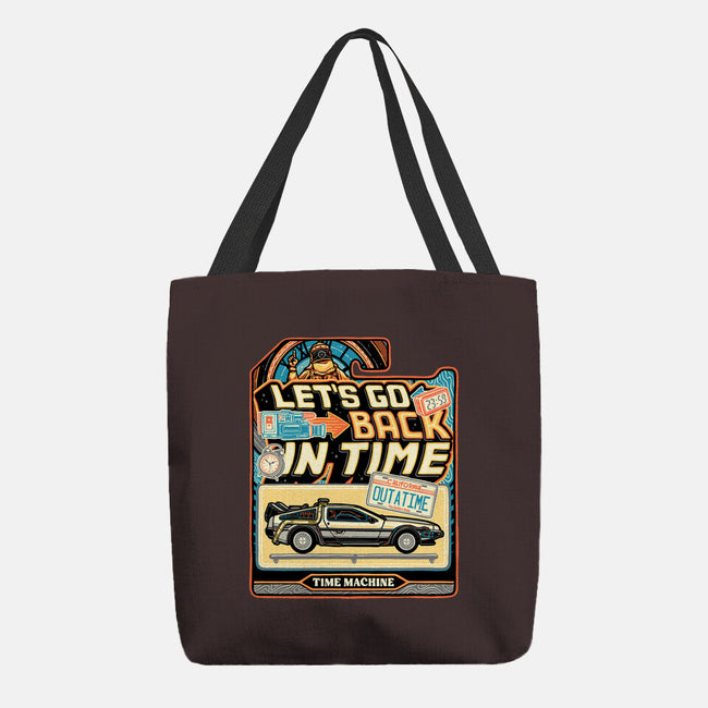 Time Machine Vehicle-None-Basic Tote-Bag-glitchygorilla