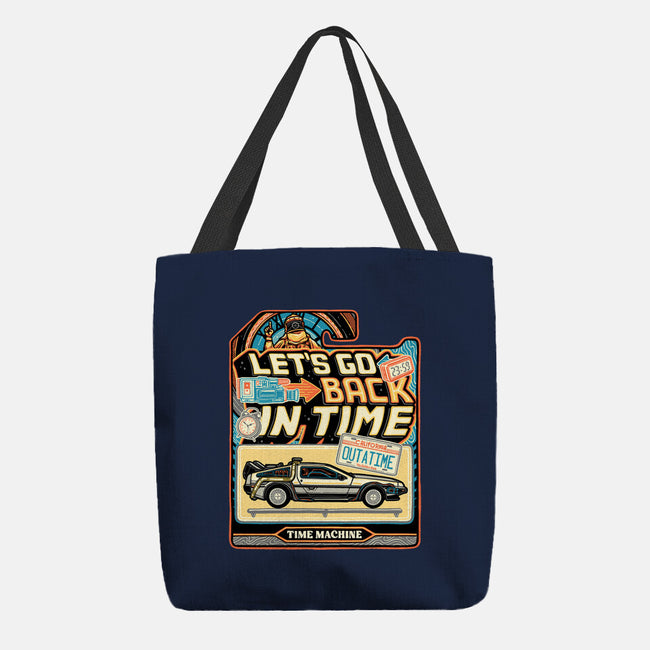 Time Machine Vehicle-None-Basic Tote-Bag-glitchygorilla