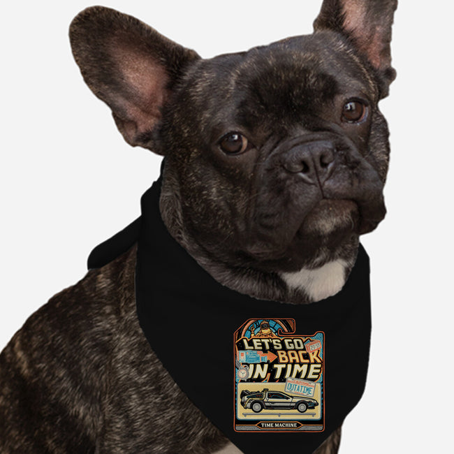 Time Machine Vehicle-Dog-Bandana-Pet Collar-glitchygorilla