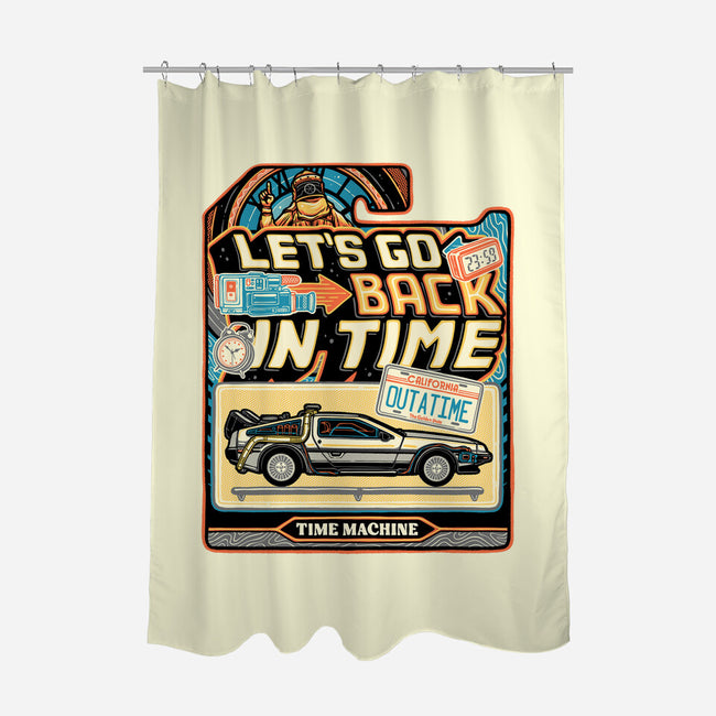 Time Machine Vehicle-None-Polyester-Shower Curtain-glitchygorilla
