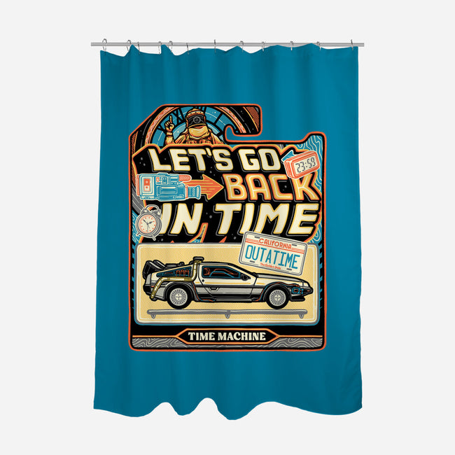 Time Machine Vehicle-None-Polyester-Shower Curtain-glitchygorilla