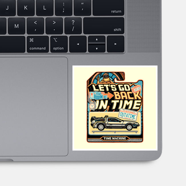 Time Machine Sticker Labels Time Machine Vehicle-None-Glossy-Sticker-glitchygorilla by TeeFury