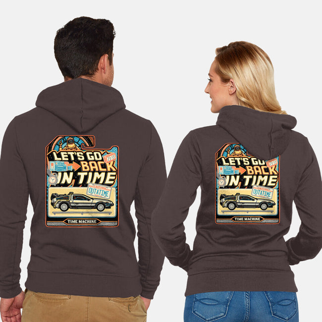 Time Machine Vehicle-Unisex-Zip-Up-Sweatshirt-glitchygorilla