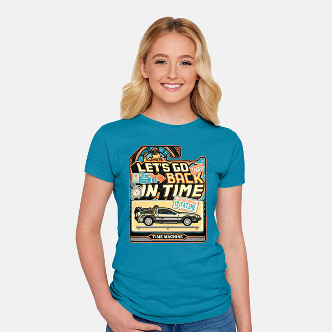 Time Machine Vehicle-Womens-Fitted-Tee-glitchygorilla