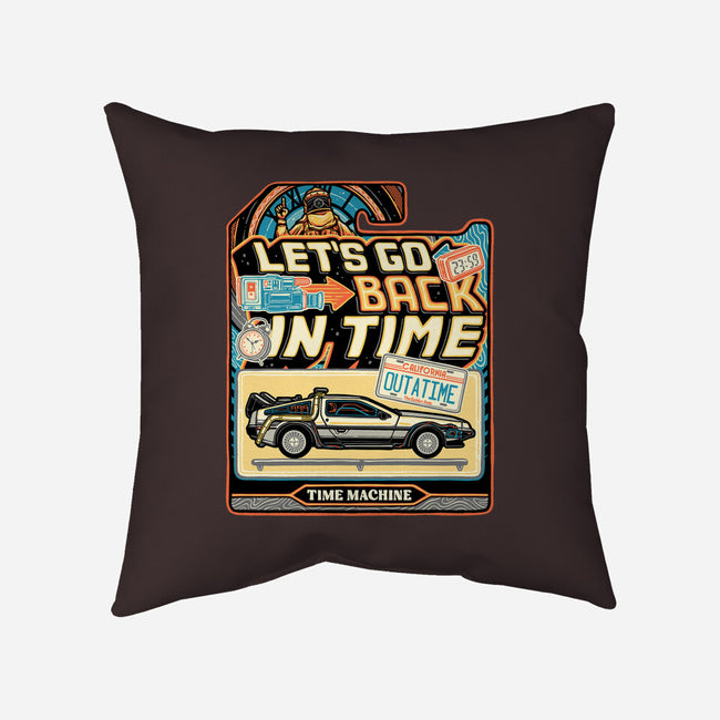 Time Machine Vehicle-None-Non-Removable Cover w Insert-Throw Pillow-glitchygorilla