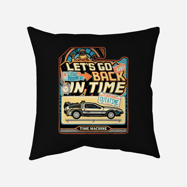 Time Machine Vehicle-None-Removable Cover-Throw Pillow-glitchygorilla