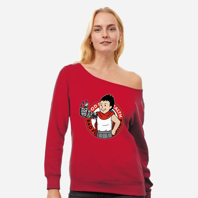 Capsule Boy-Womens-Off Shoulder-Sweatshirt-pigboom