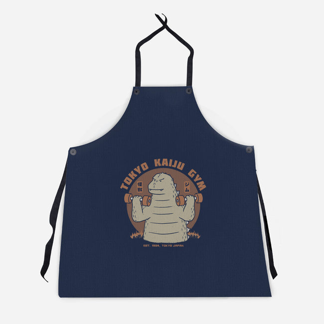 Tokyo Kaiju Gym-Unisex-Kitchen-Apron-pigboom