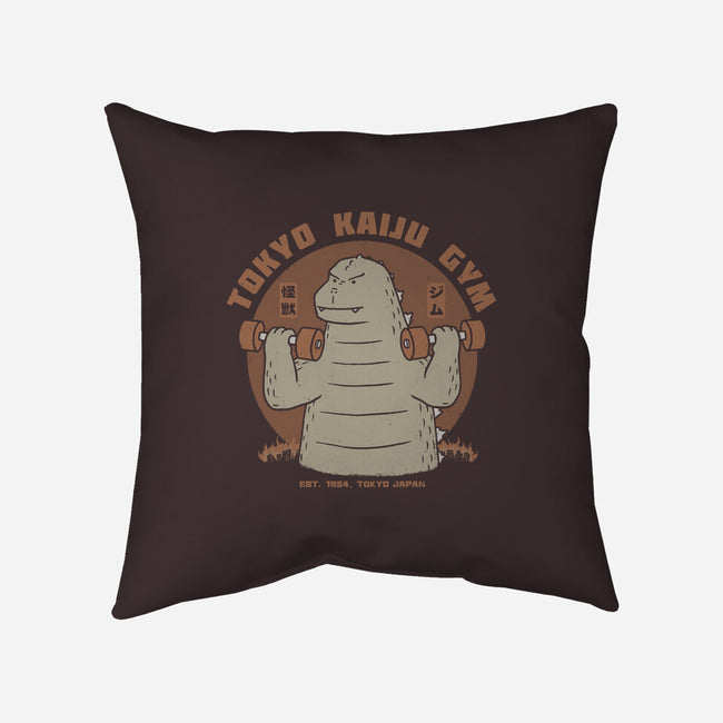 Tokyo Kaiju Gym-None-Removable Cover-Throw Pillow-pigboom