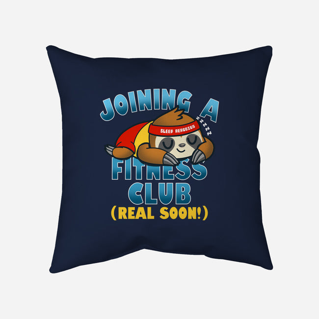 Fitness Sloth-None-Removable Cover-Throw Pillow-Boggs Nicolas