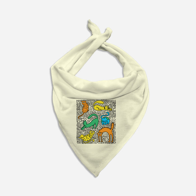 Kitty Haring-Cat-Bandana-Pet Collar-estudiofitas