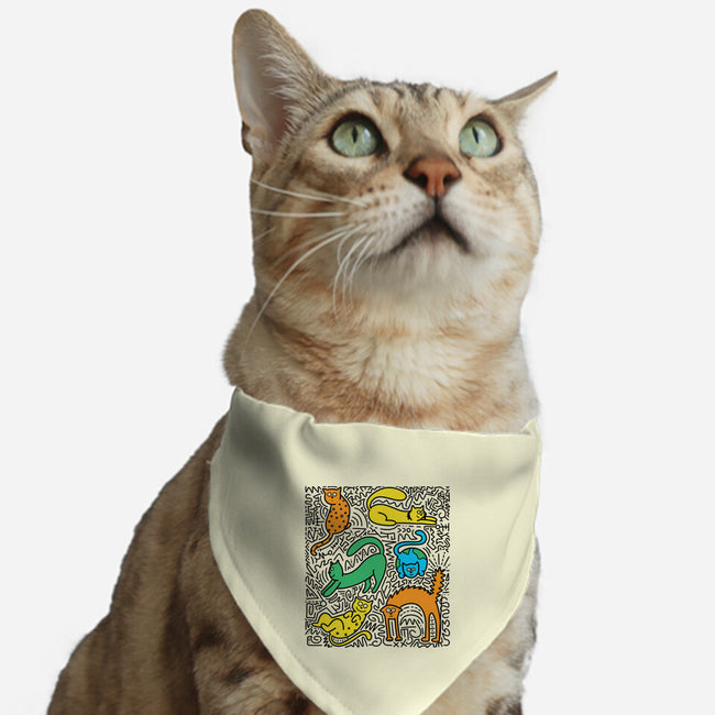 Kitty Haring-Cat-Adjustable-Pet Collar-estudiofitas