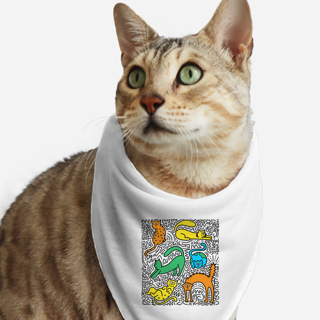 Kitty Haring-Cat-Bandana-Pet Collar-estudiofitas