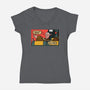 Airplane Slap-Womens-V-Neck-Tee-Raffiti